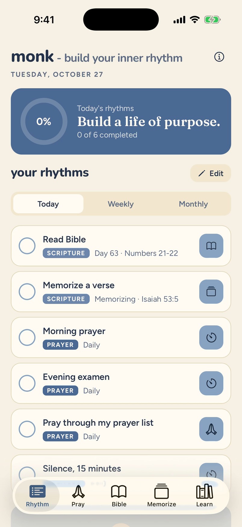 Rhythm tab